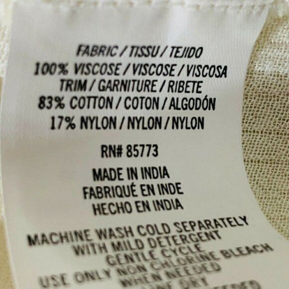 O’Neill Kids Rilee Tank Dress White Gauze Crochet Lace Boho Beach XS - Picture 4 of 5